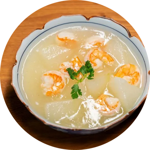 Winter melon soup, from above